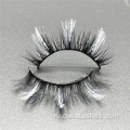 Sparkle False Lashes Натуральные 3D Серебряные блеск ресниц